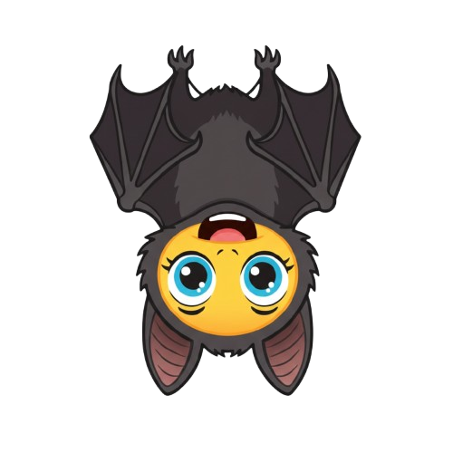 grinning face and bat