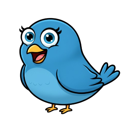 grinning face and bird