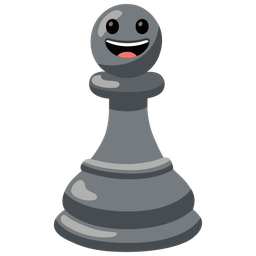 grinning face and chess pawn
