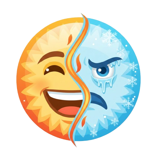 grinning face and cold face