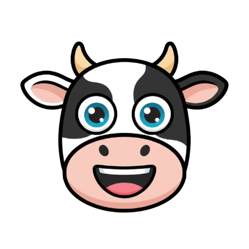 grinning face and cow face