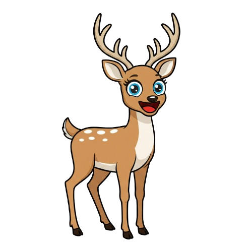 grinning face and deer