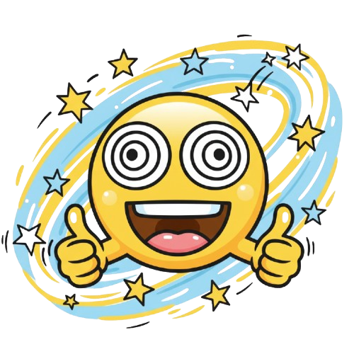 grinning face and dizzy