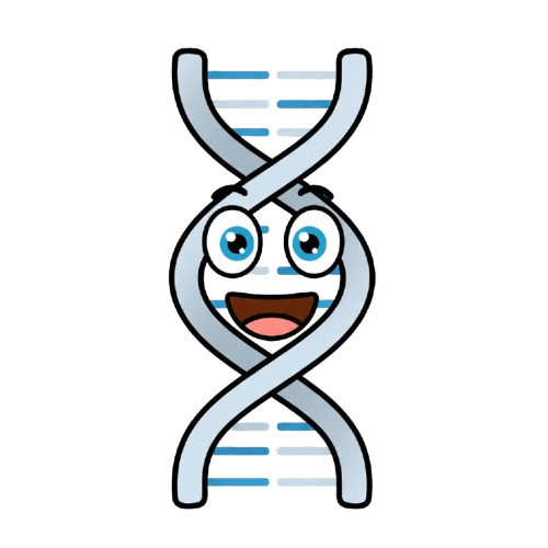 grinning face and dna