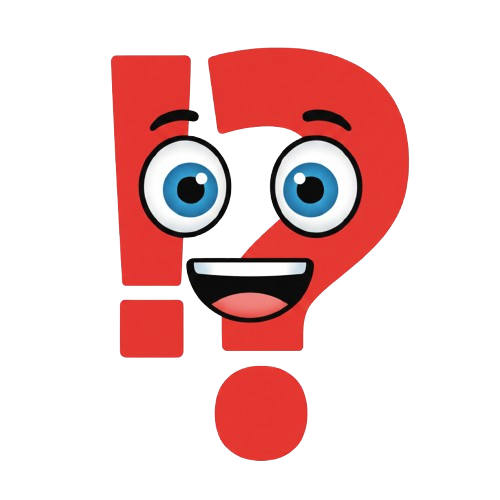 grinning face and exclamation question mark