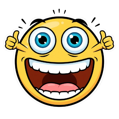 grinning face and eyes