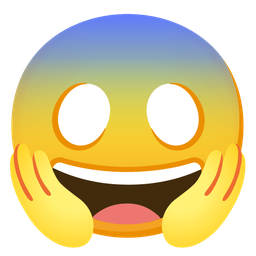 grinning face and face screaming in fear