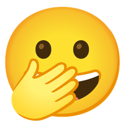 grinning face and face with open eyes and hand over mouth