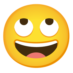 grinning face and face with rolling eyes