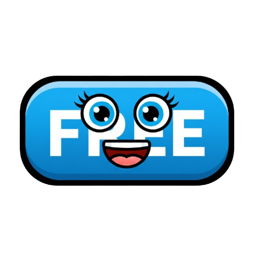 grinning face and FREE button