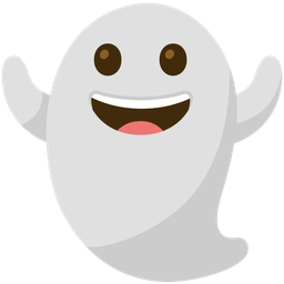 grinning face and ghost