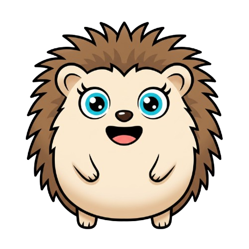 grinning face and hedgehog