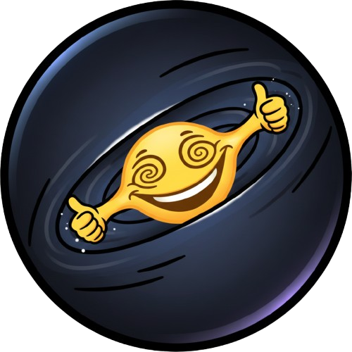 grinning face and hole