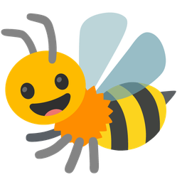 grinning face and honeybee