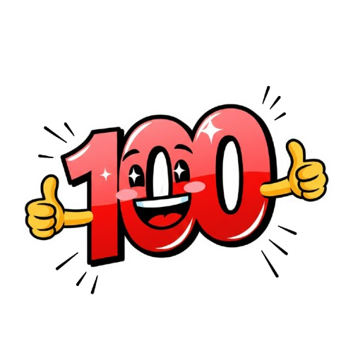 grinning face and hundred points