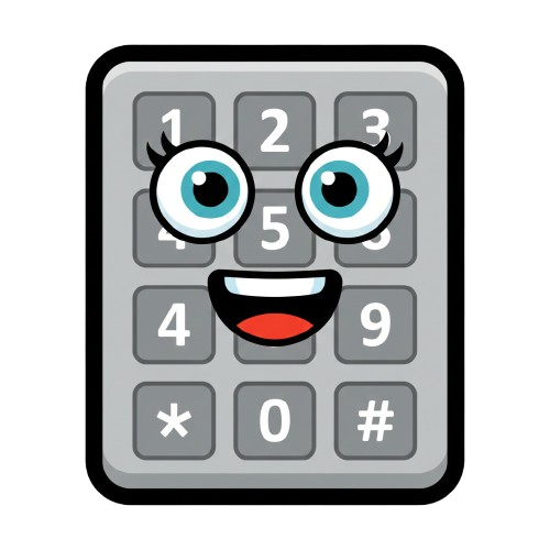 grinning face and input numbers