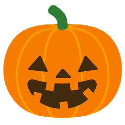 grinning face and jack-o-lantern