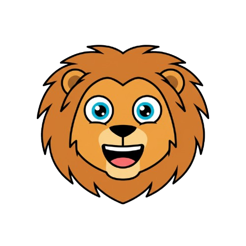 grinning face and lion