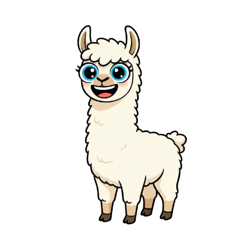 grinning face and llama