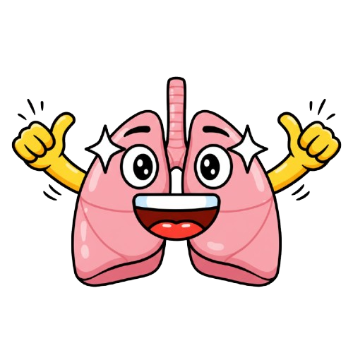 grinning face and lungs