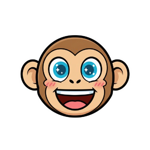 grinning face and monkey face