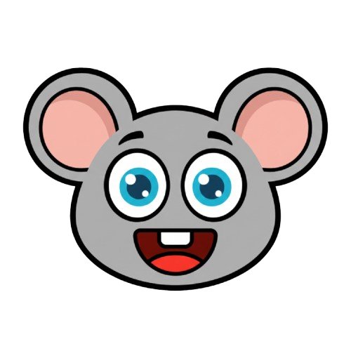 grinning face and mouse face