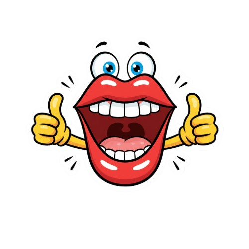 grinning face and mouth