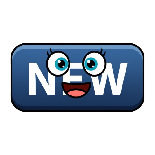 grinning face and NEW button