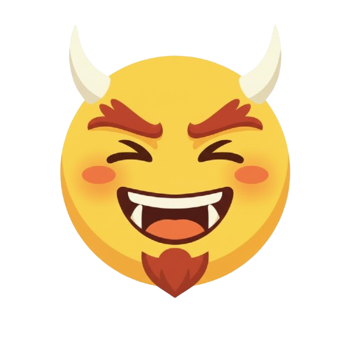 grinning face and ogre