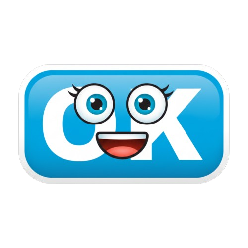 grinning face and OK button