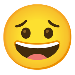 grinning face and persevering face