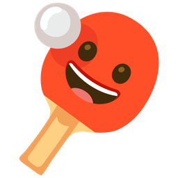 grinning face and ping pong