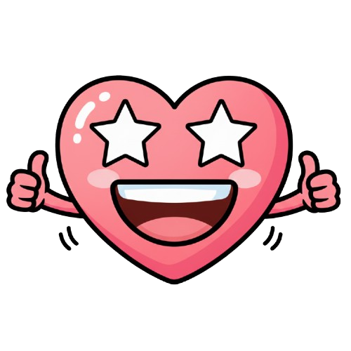 grinning face and pink heart