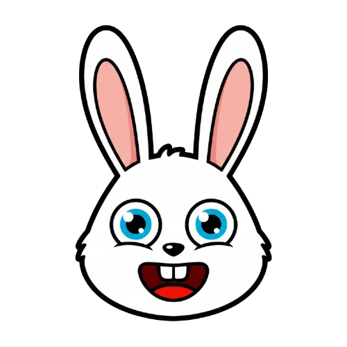 grinning face and rabbit face