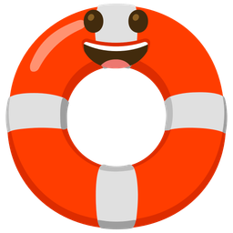 grinning face and ring buoy