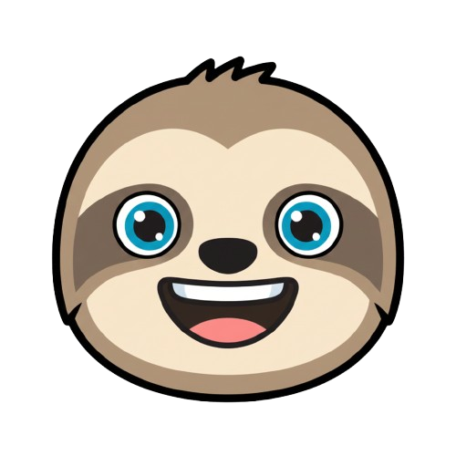 grinning face and sloth