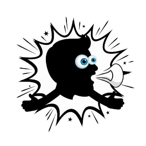 grinning face and speaking head