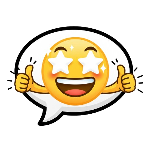 grinning face and speech balloon