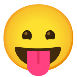 Grinning face and Squinting face with tongue