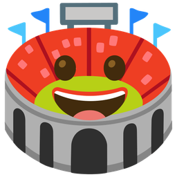 grinning face and stadium