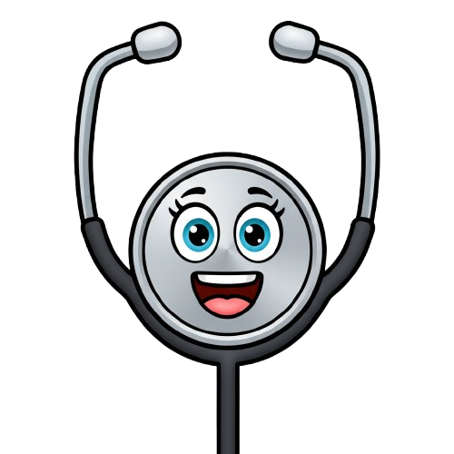 grinning face and stethoscope