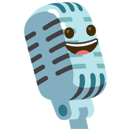 grinning face and studio microphone