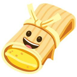 grinning face and tamale