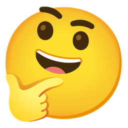 grinning face and thinking face