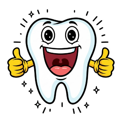 grinning face and tooth