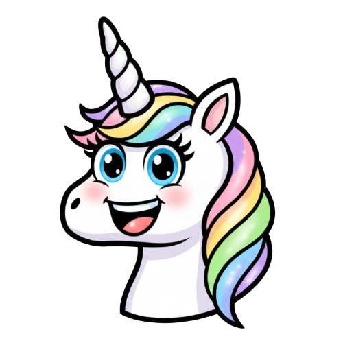 grinning face and unicorn