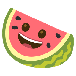 grinning face and watermelon