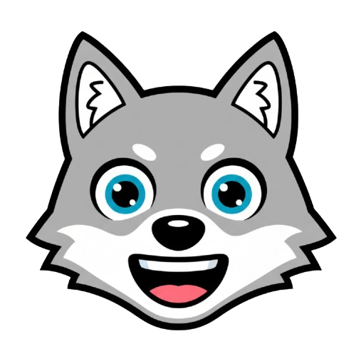 grinning face and wolf