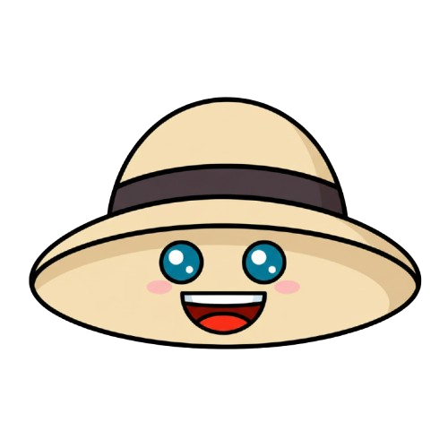 grinning face and woman’s hat