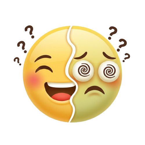 grinning face and woozy face